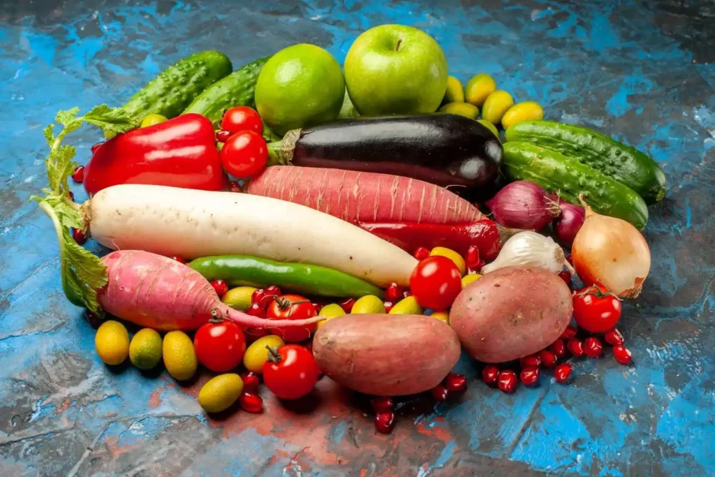 Fruits and Vegetables and Vegetables in Shambles Market